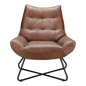Graduate Lounge Chair Open Road Brown Leather