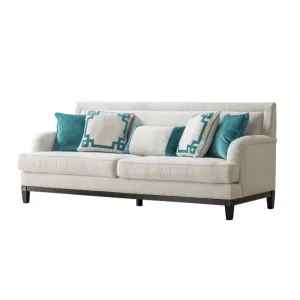 Greek Key Off White Sofa