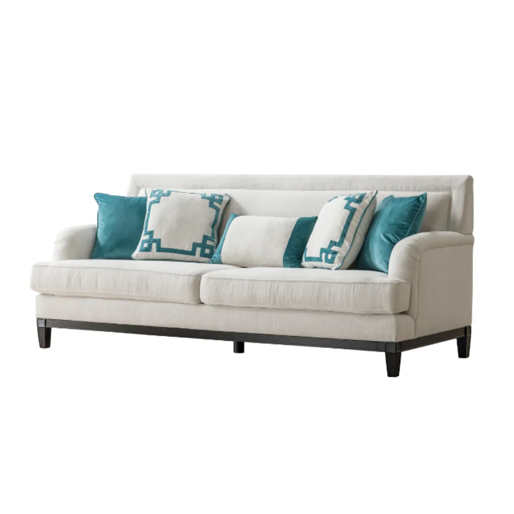 Greek Key Off White Sofa