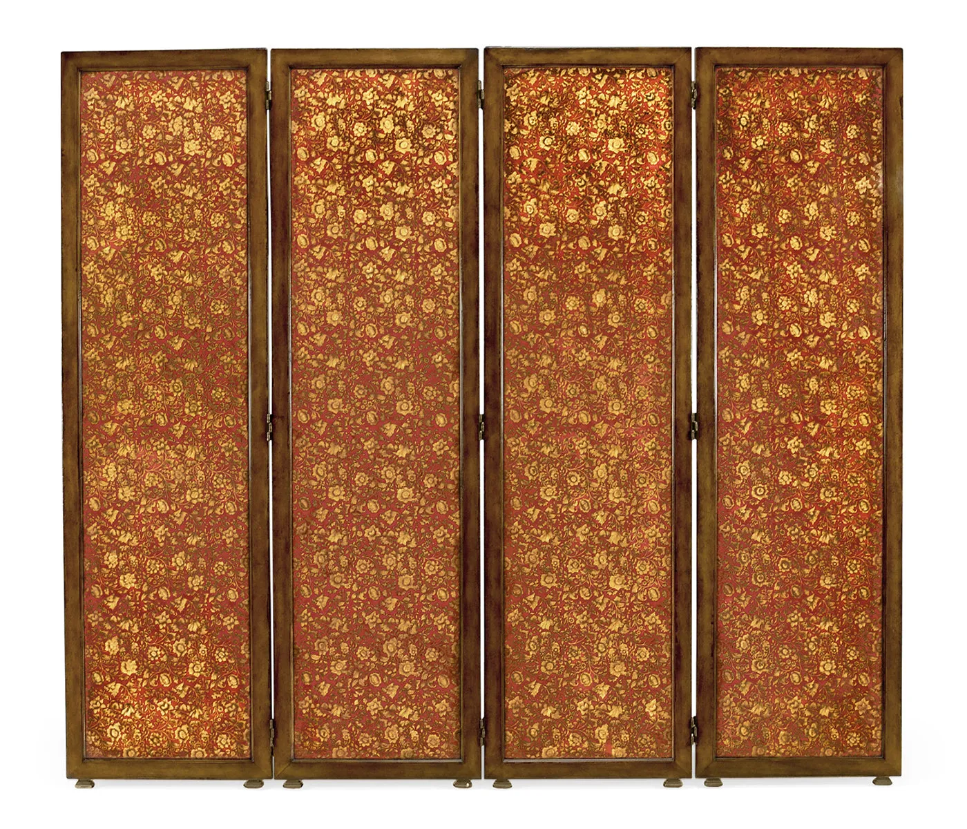 Hampton Collection - Red Chinoiserie four panel screen