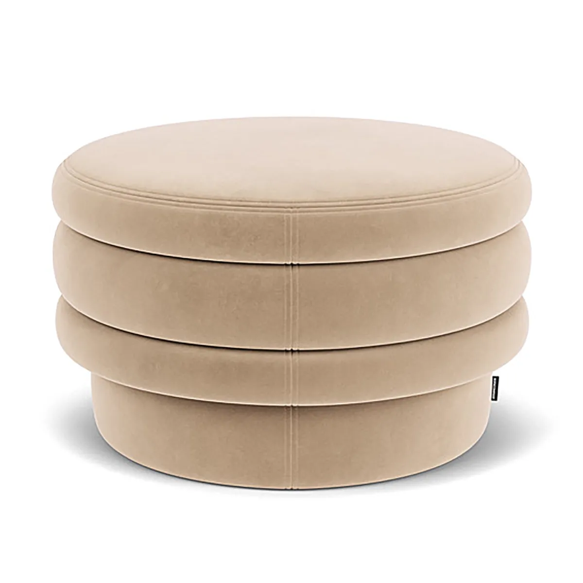 Honey Velvet Ottoman
