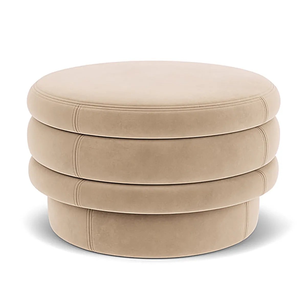 Honey Velvet Ottoman