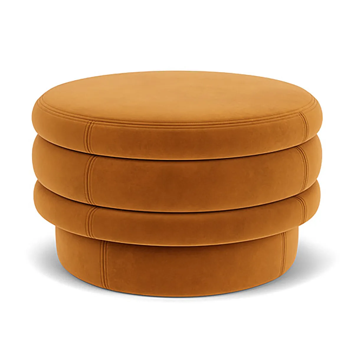 Honey Velvet Ottoman