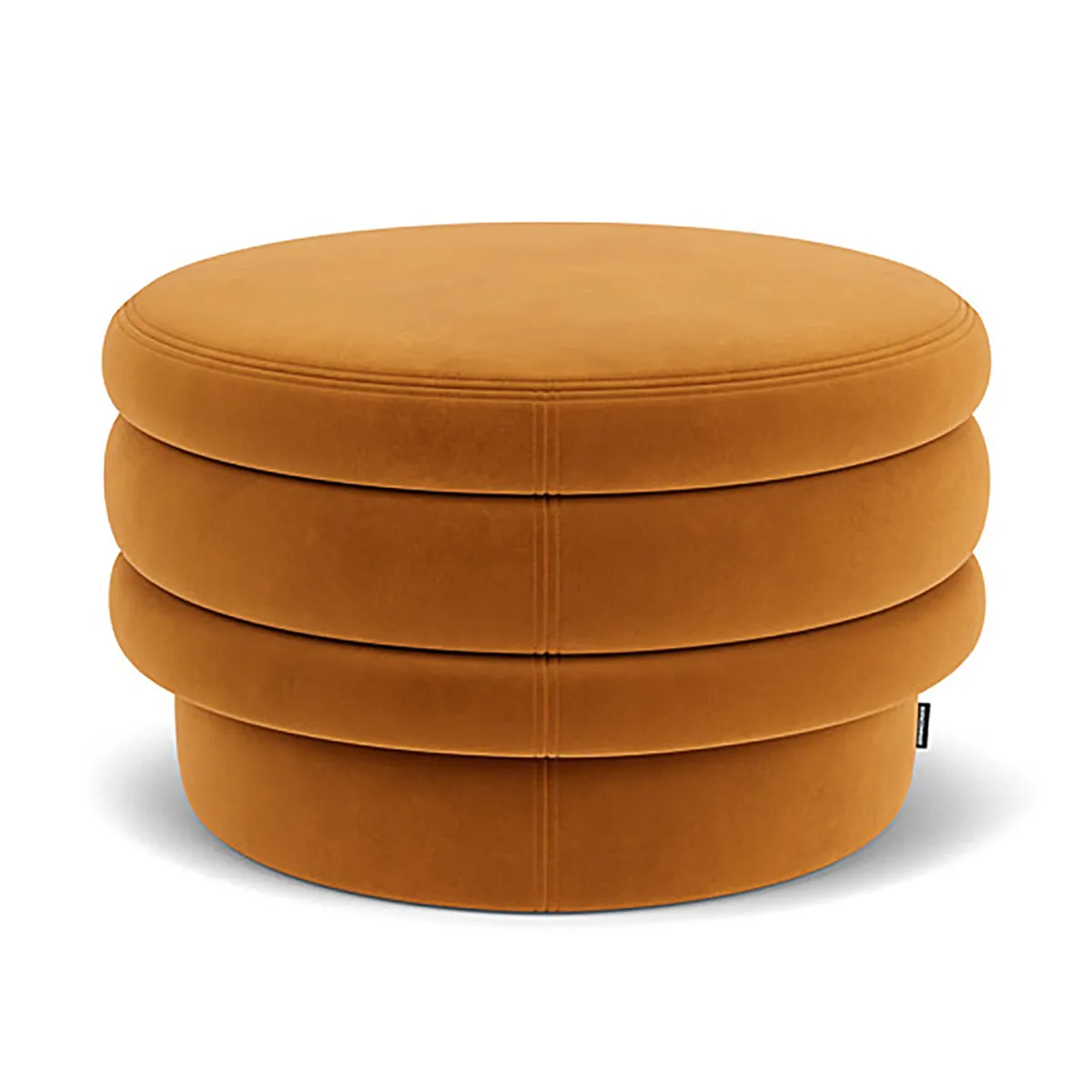 Honey Velvet Ottoman