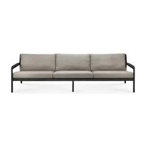 Jack Outdoor Fabric 4 Seater Sofa (Teak Black, Mocha)
