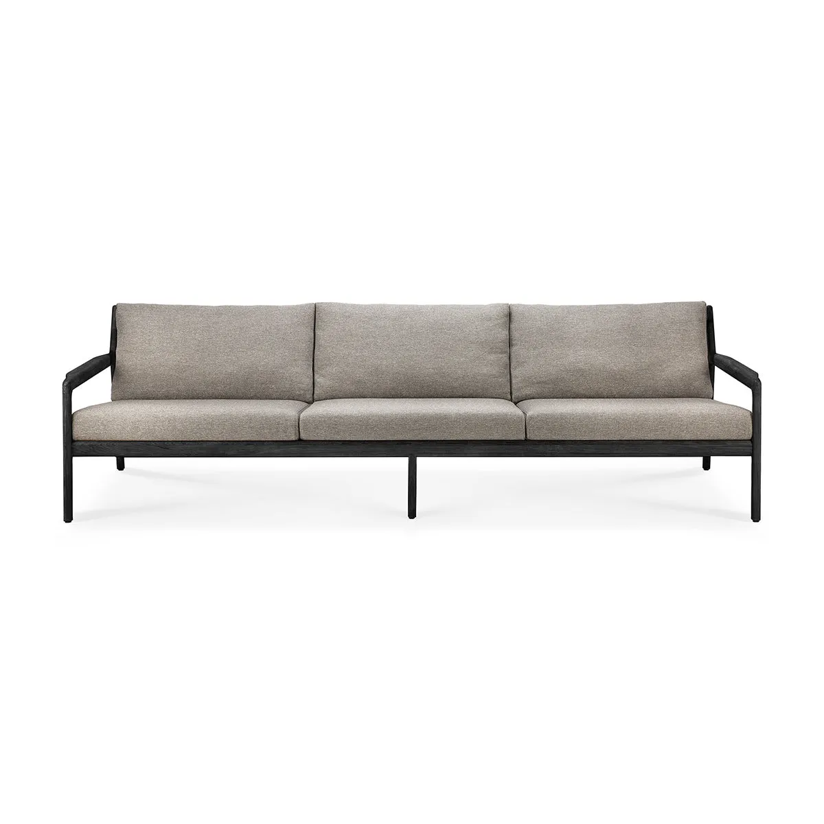 Jack Outdoor Fabric 4 Seater Sofa (Teak Black, Mocha)
