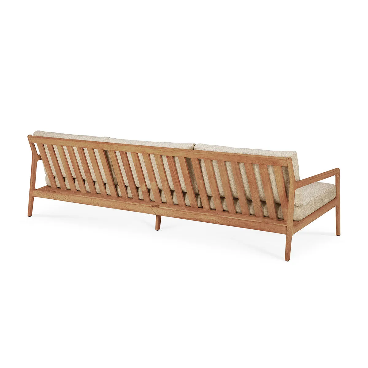 Jack Outdoor Fabric 4 Seater Sofa (Teak, Natural)