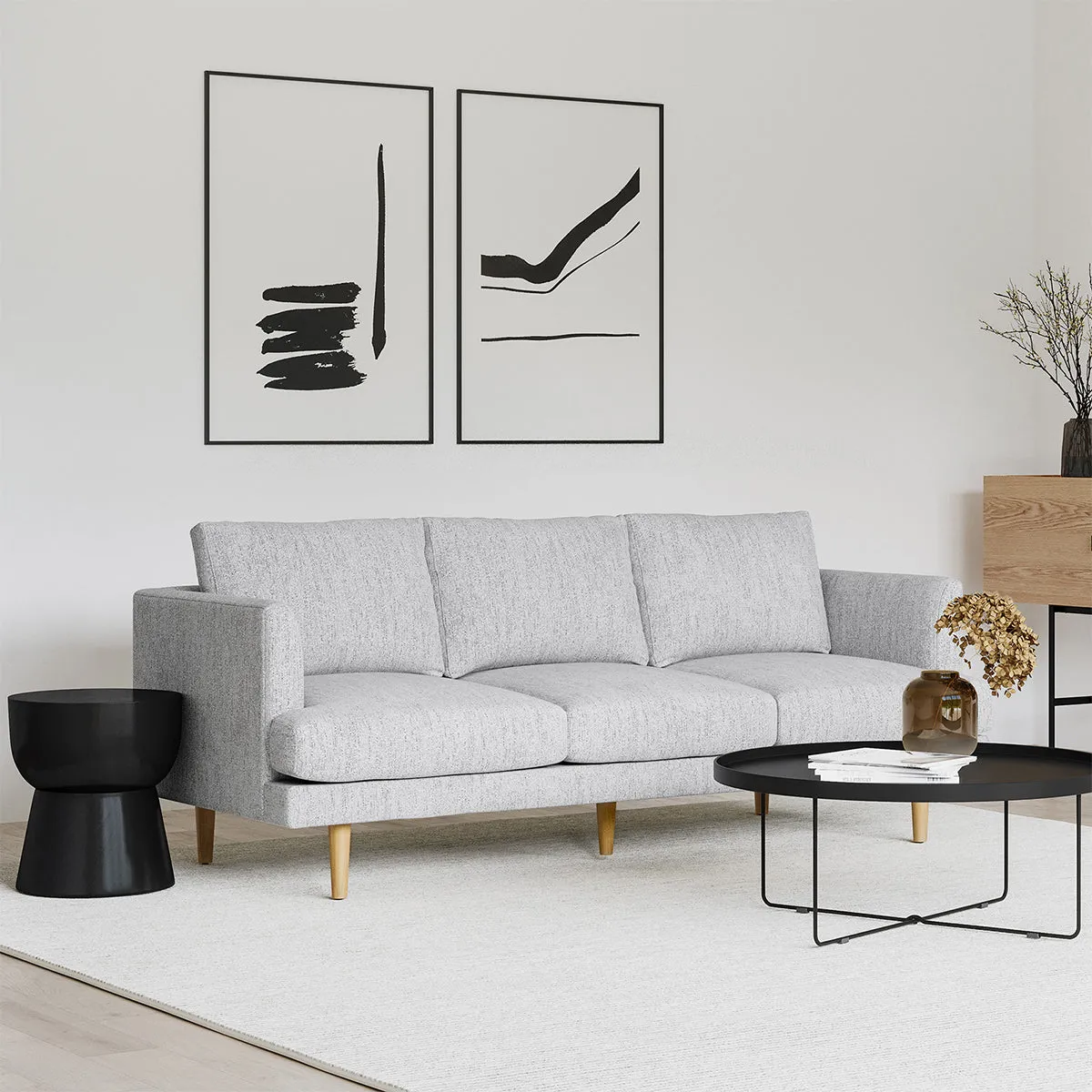 Jaspa Linen 3 Seater Sofa