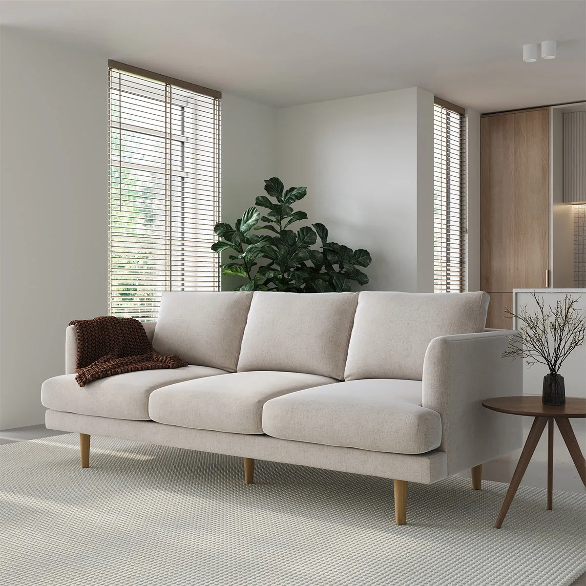 Jaspa Linen 3 Seater Sofa
