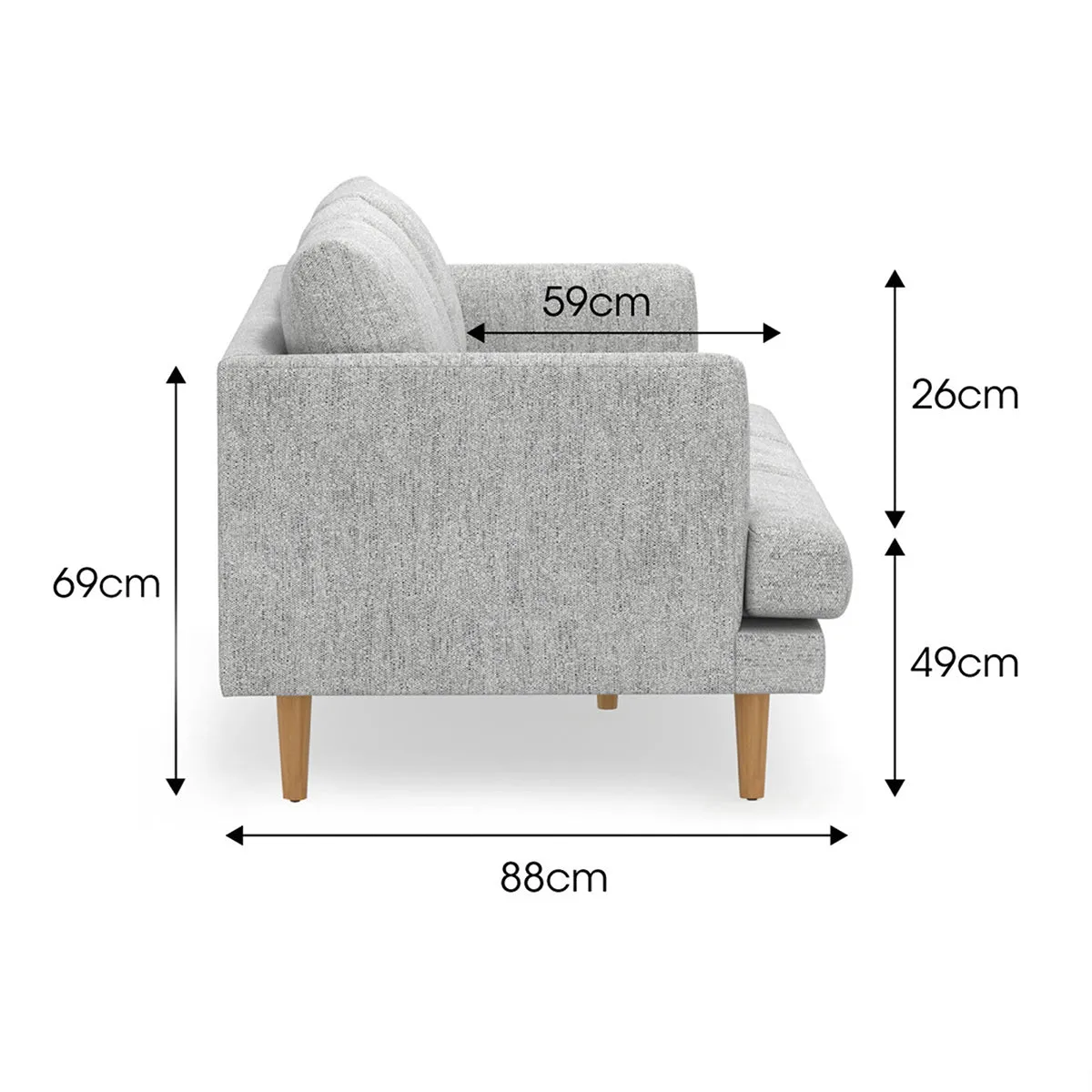 Jaspa Linen 3 Seater Sofa