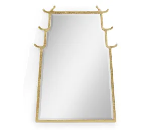 JC Modern - Indochine Collection - Asian Fusion Dorado Bronze Hanging Mirror