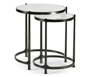 JC Modern - Luxe Collection - glomis & Bronze Iron Round Nest of Tables