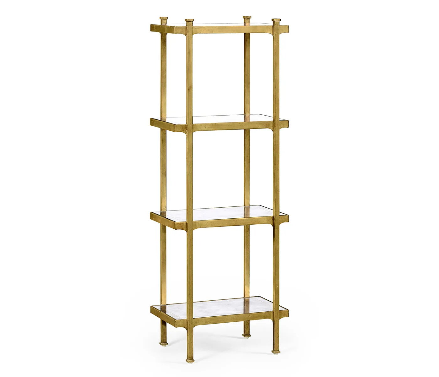 JC Modern - Luxe Collection - glomis & Gilded Iron Narrow Four-Tier tagre
