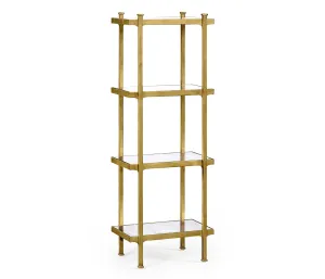 JC Modern - Luxe Collection - glomis & Gilded Iron Narrow Four-Tier tagre