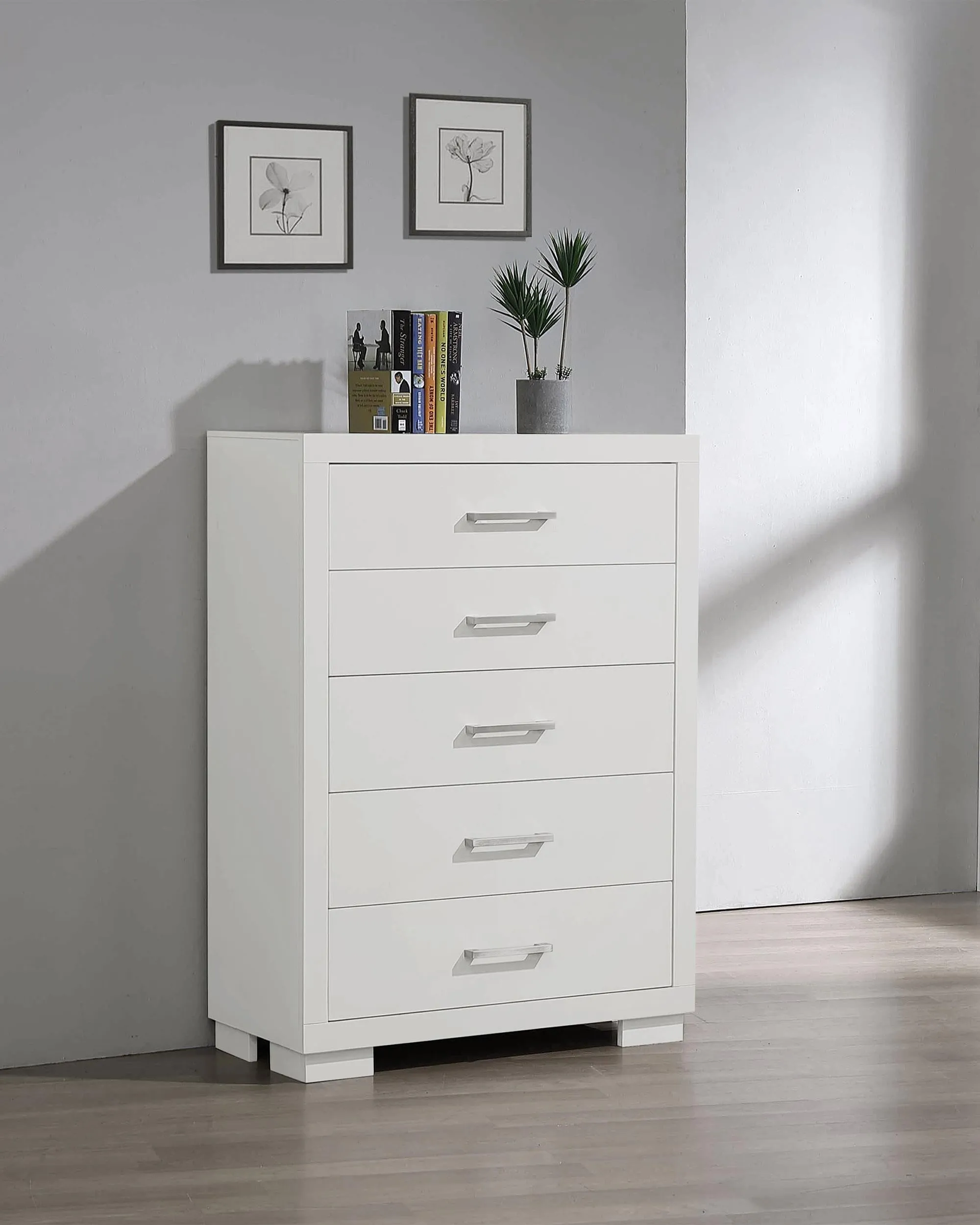 Jessica 5-drawer Chest White