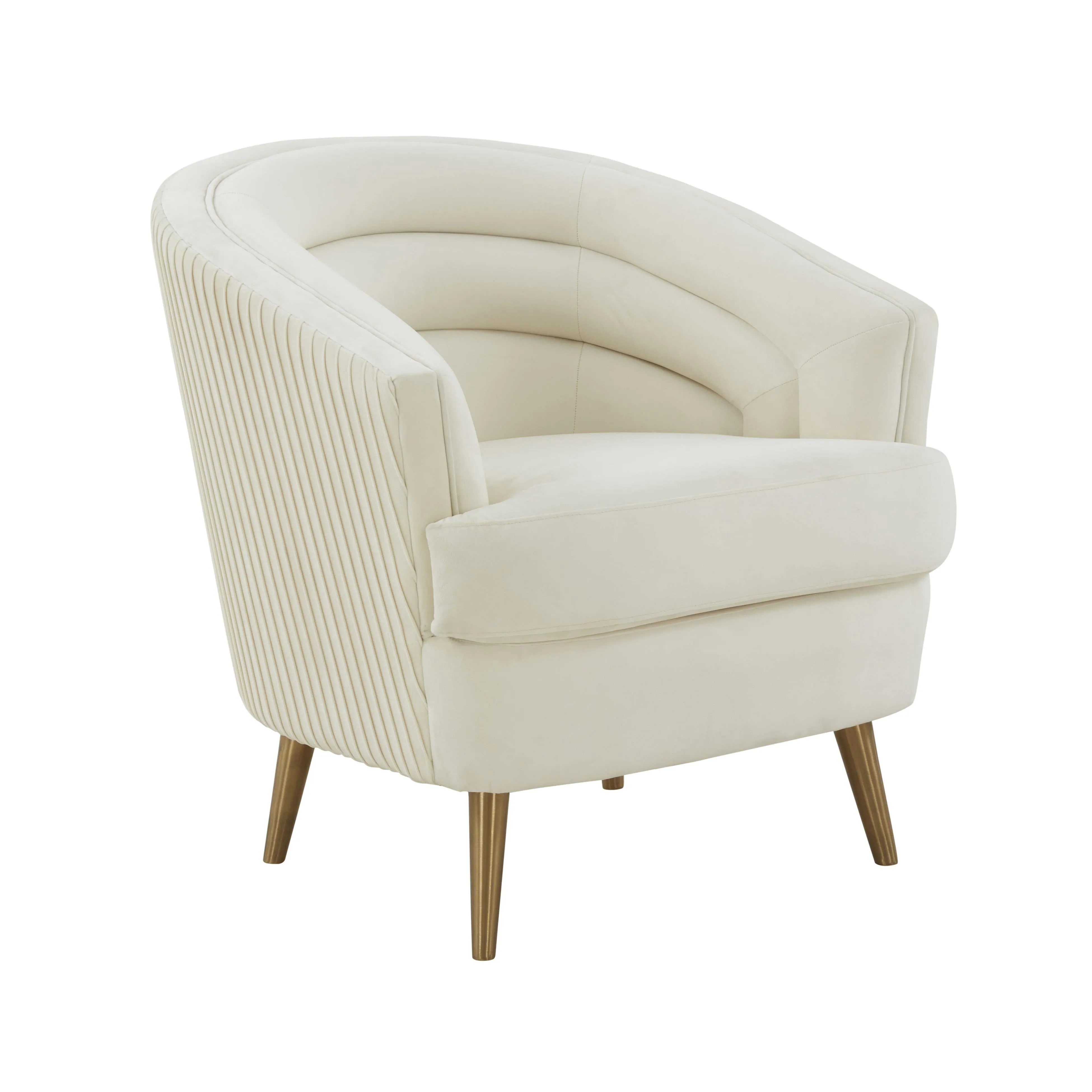 Jules Cream Velvet Accent Chair