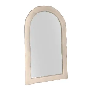 Kaia Cream Textured Floor Mirror