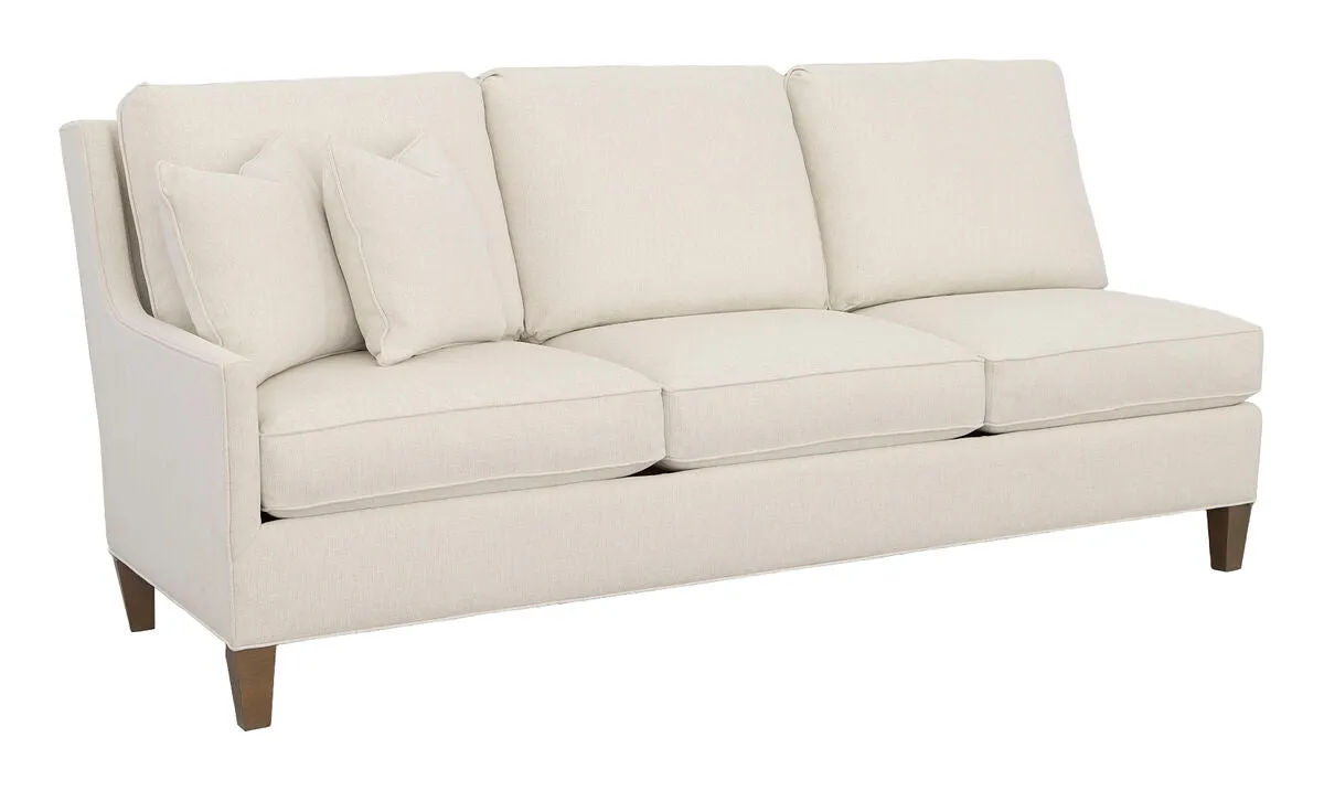 Kelly Left Arm Sofa with Tapered Leg