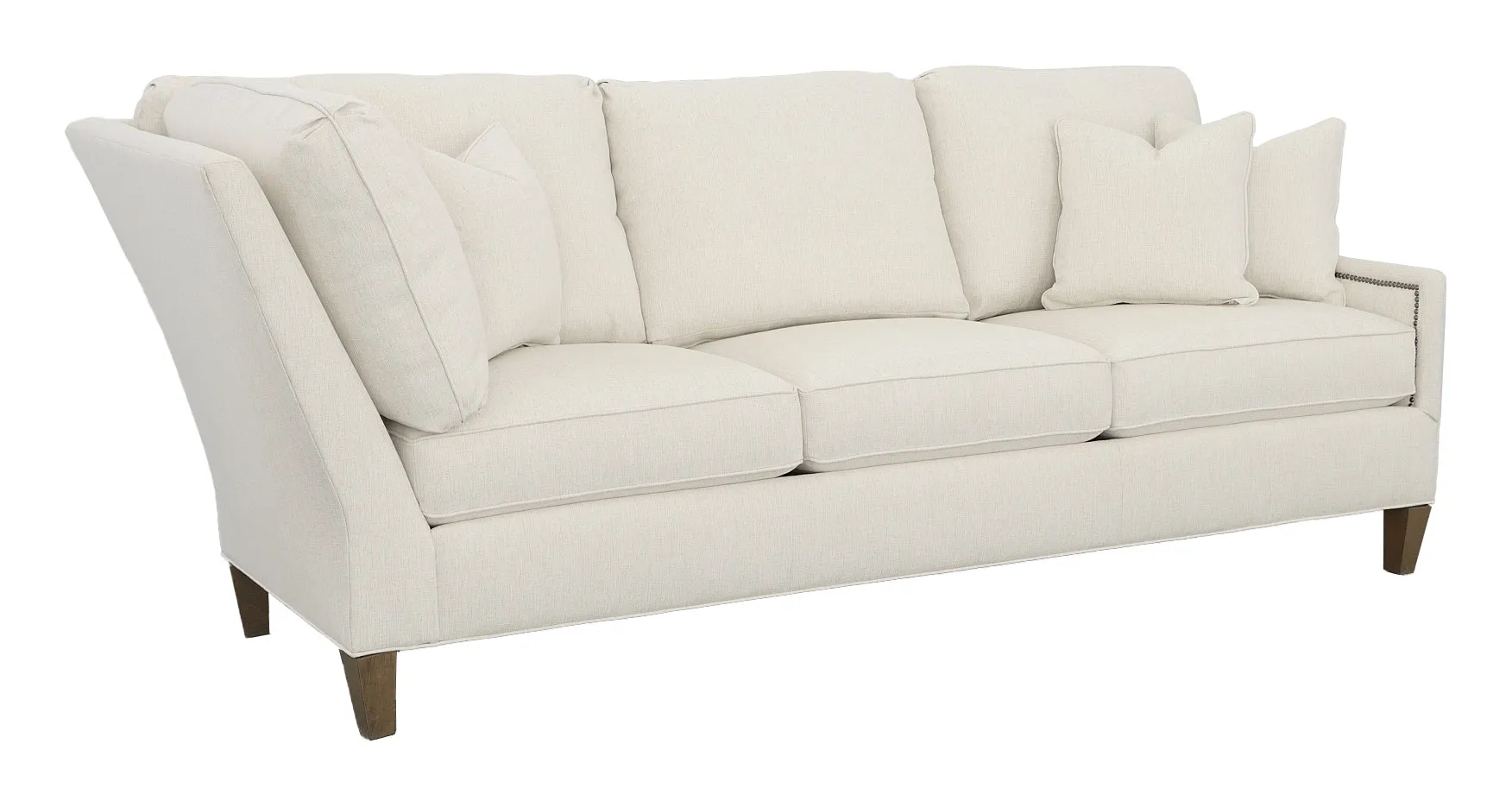 Kelly Right Arm Corner Sofa with Tapered Leg