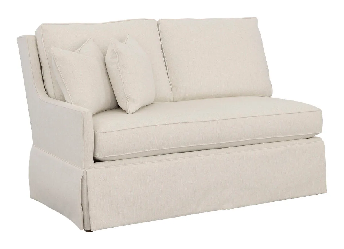 Kelly Skirted Left Arm Loveseat