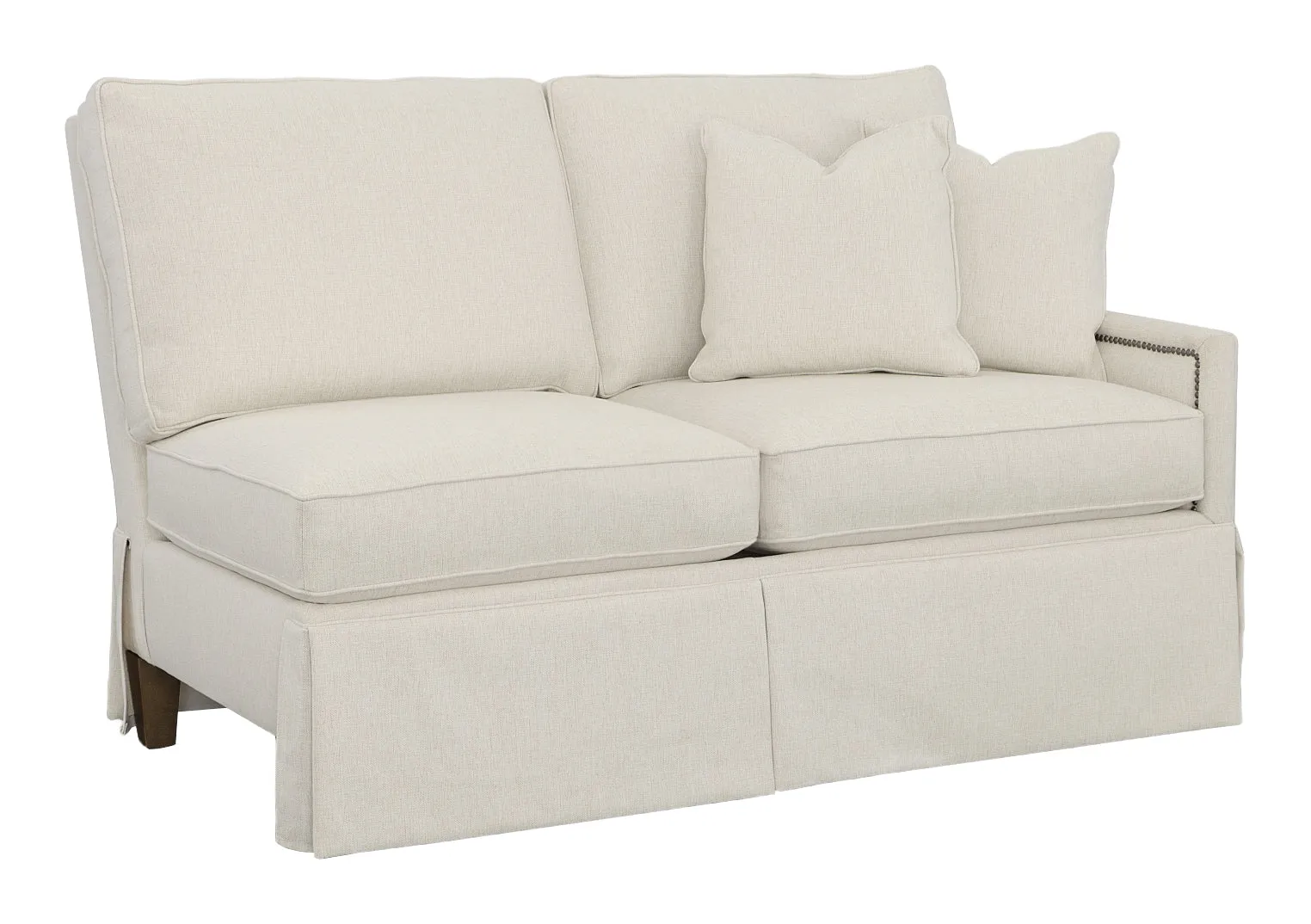 Kelly Skirted Right Arm Loveseat