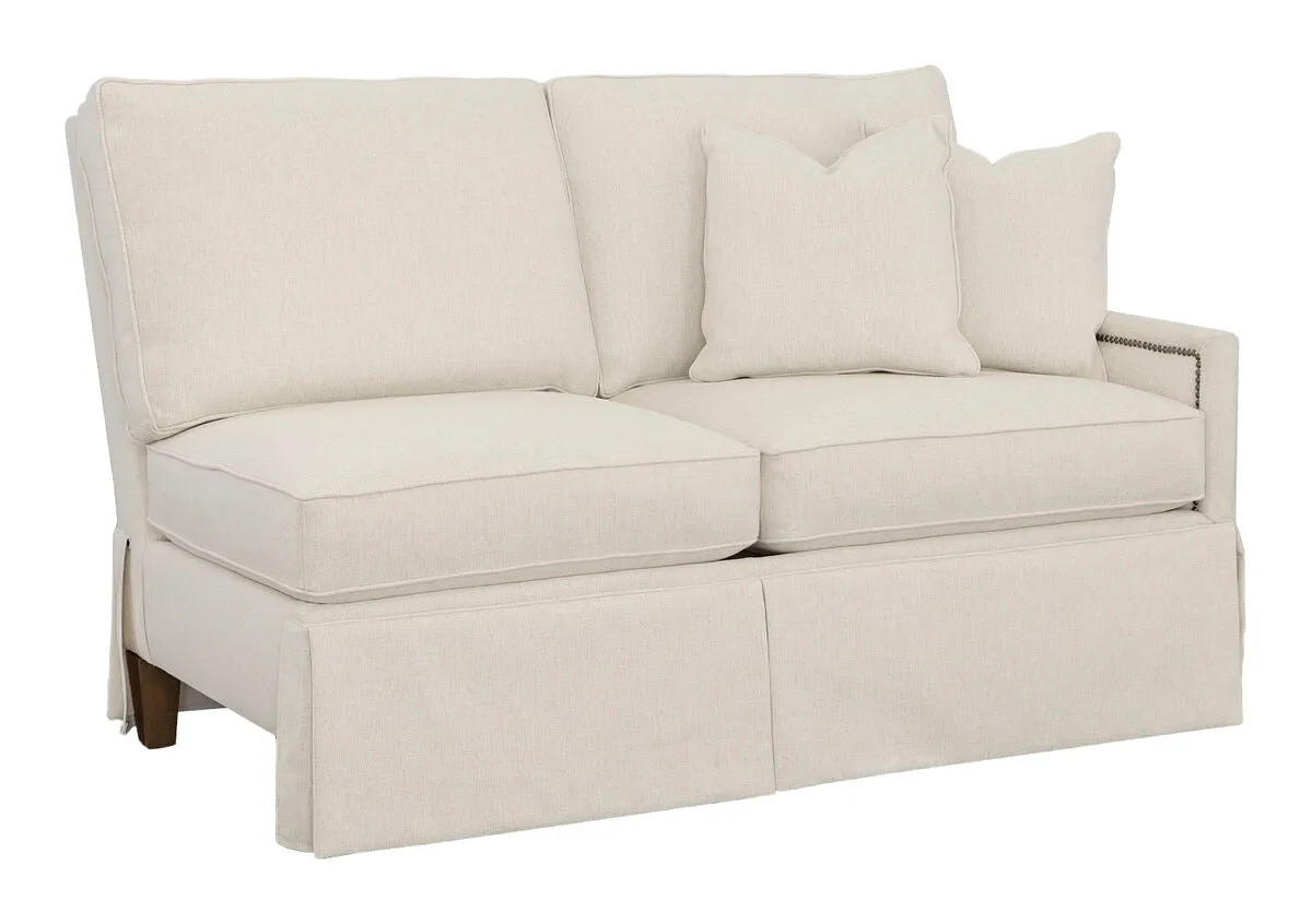 Kelly Skirted Right Arm Loveseat