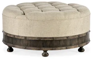 La Grange Giddings Round Uph Cocktail Table