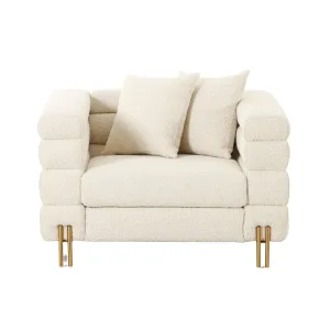 Layers Square Boucl Cream Chair