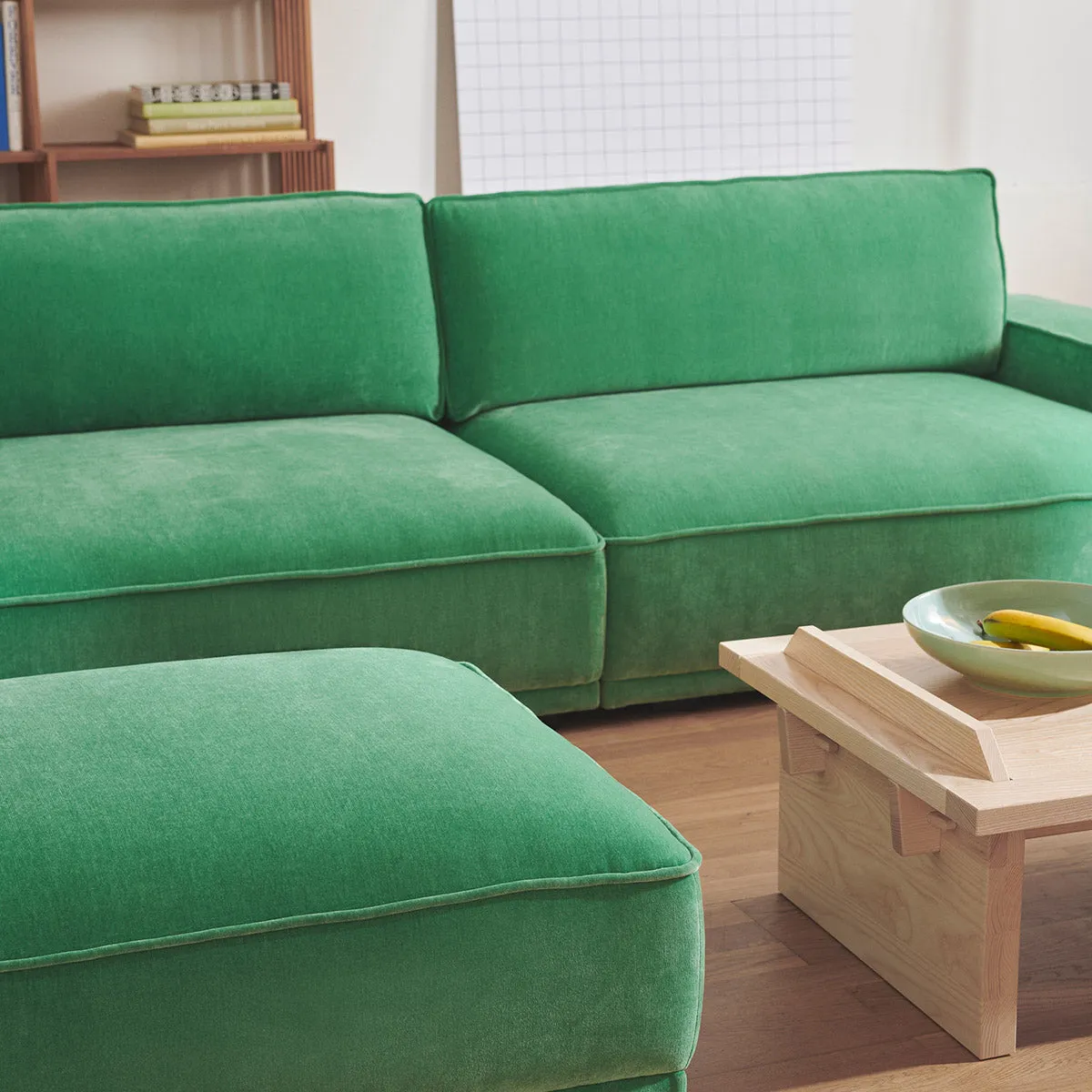Leonora Fabric Ottoman