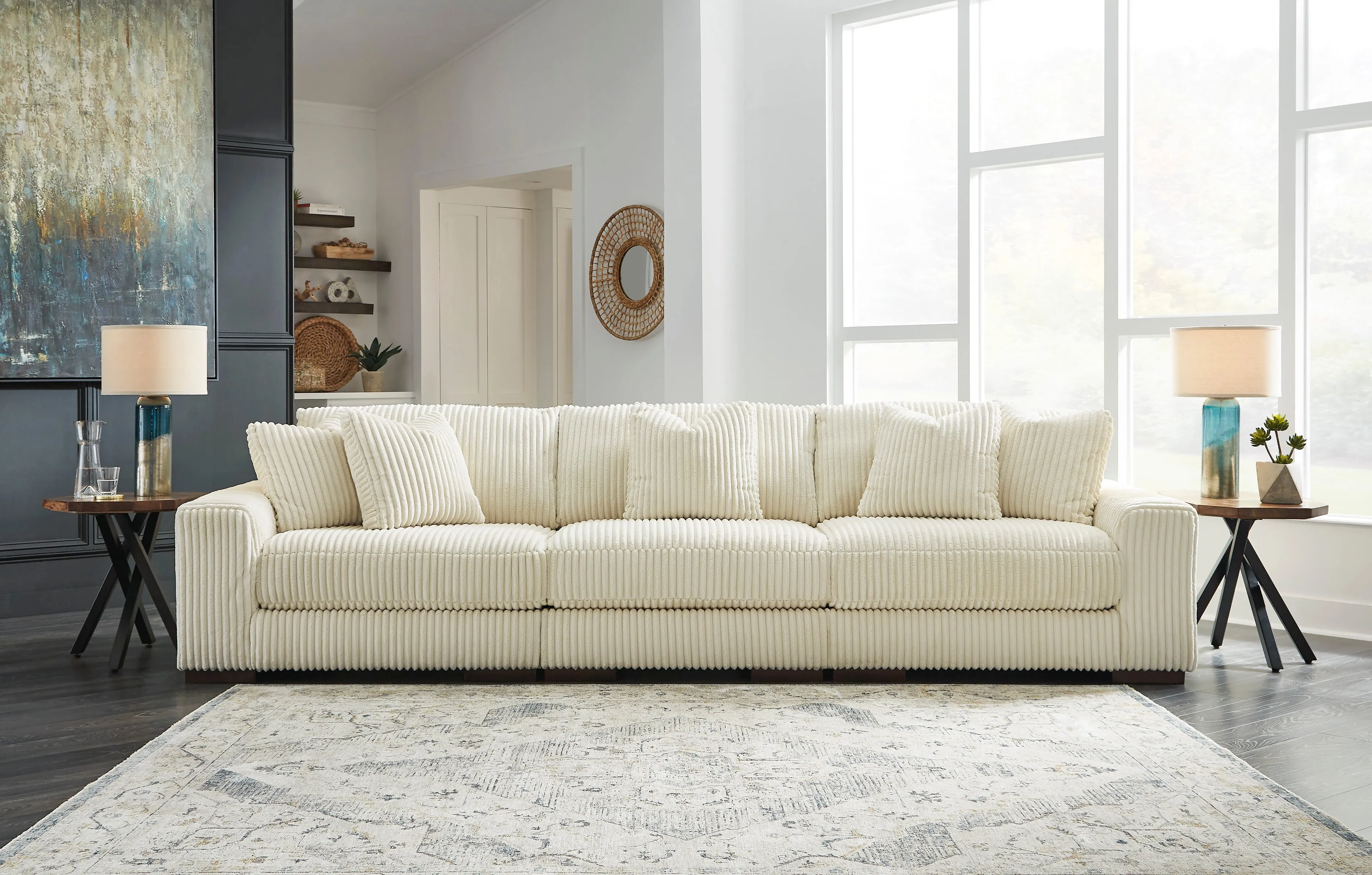 Lindyn Brown/Beige XL Sofa