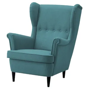 Linen Chair king with Two Wings - Turquoise - E3