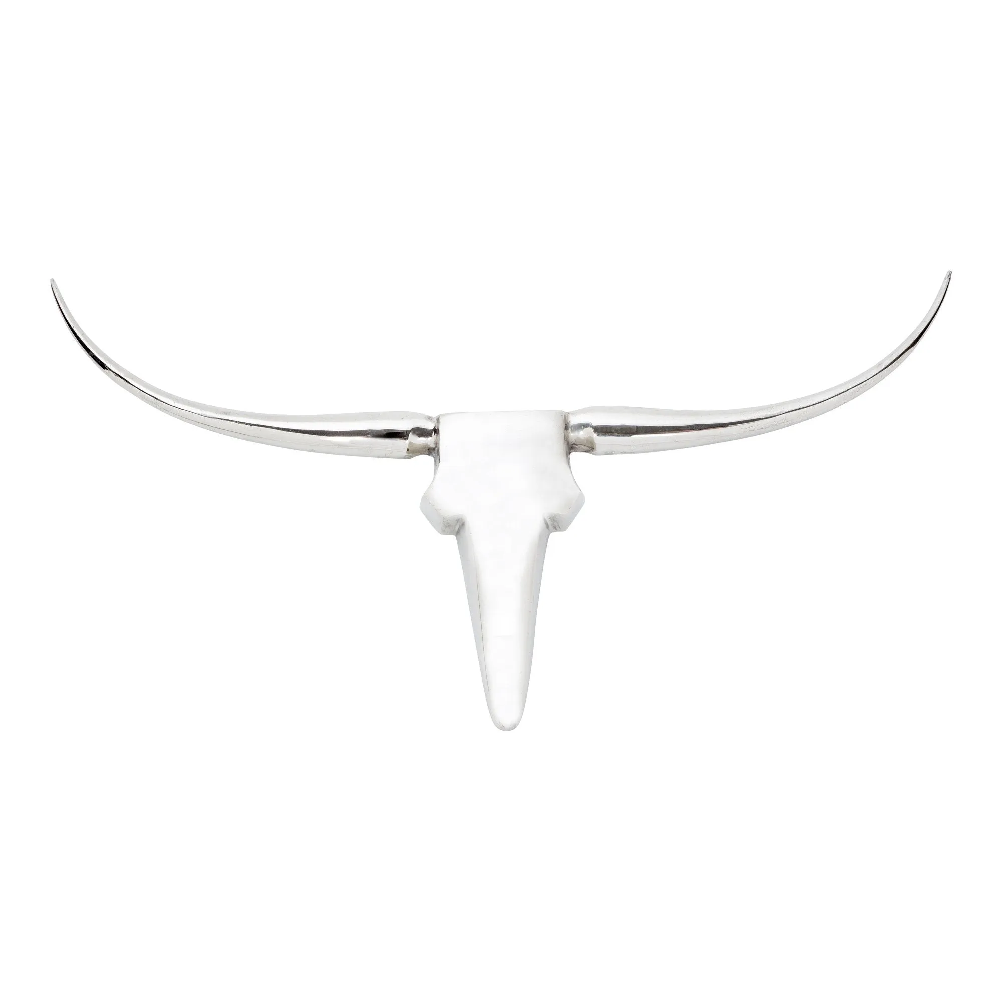 Longhorn Wall Dcor Large Silver