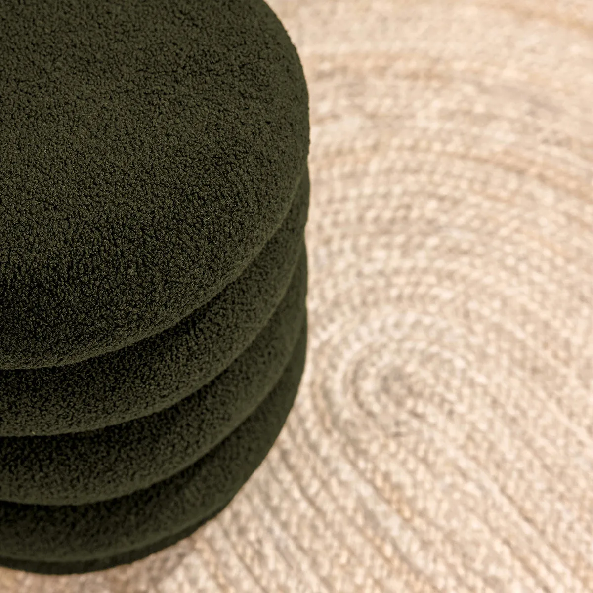 Lucia Round Boucle Ottoman