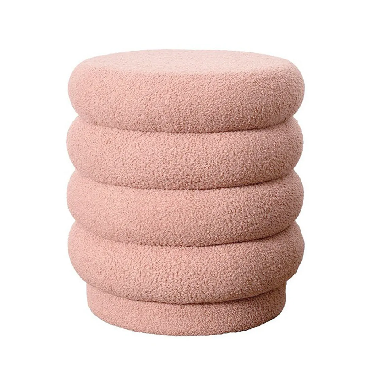Lucia Round Boucle Ottoman