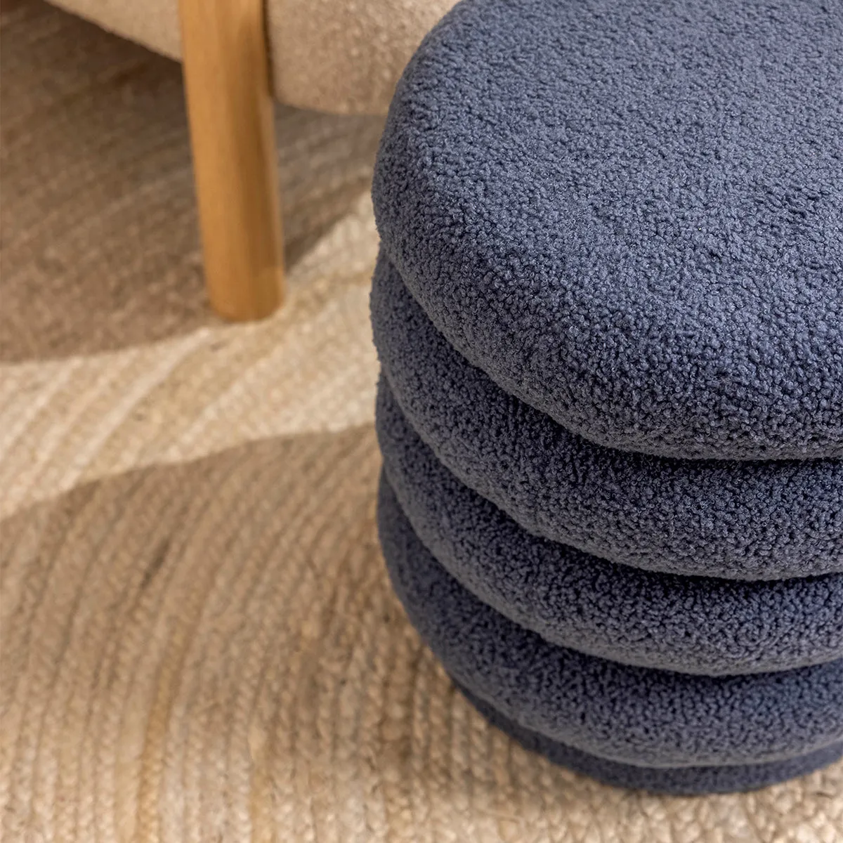 Lucia Round Boucle Ottoman