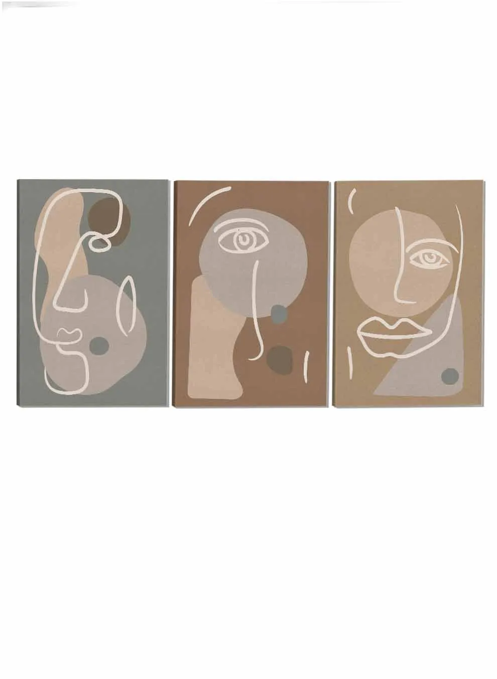 Man Face Abstract Paintings(set of 3)