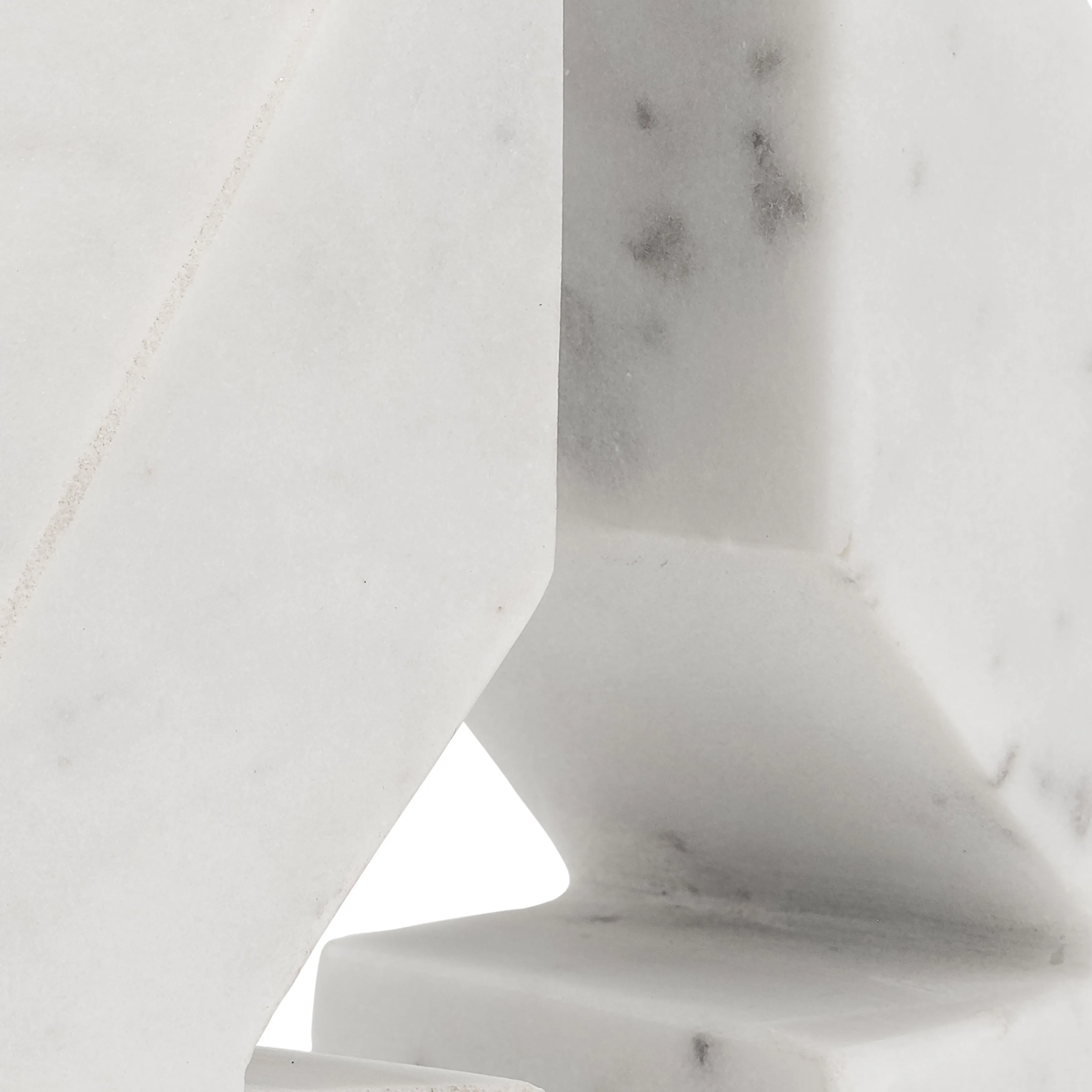 MARBLE, S/2 6"H RIGHT TRIANGLE BOOKENDS, WHITE