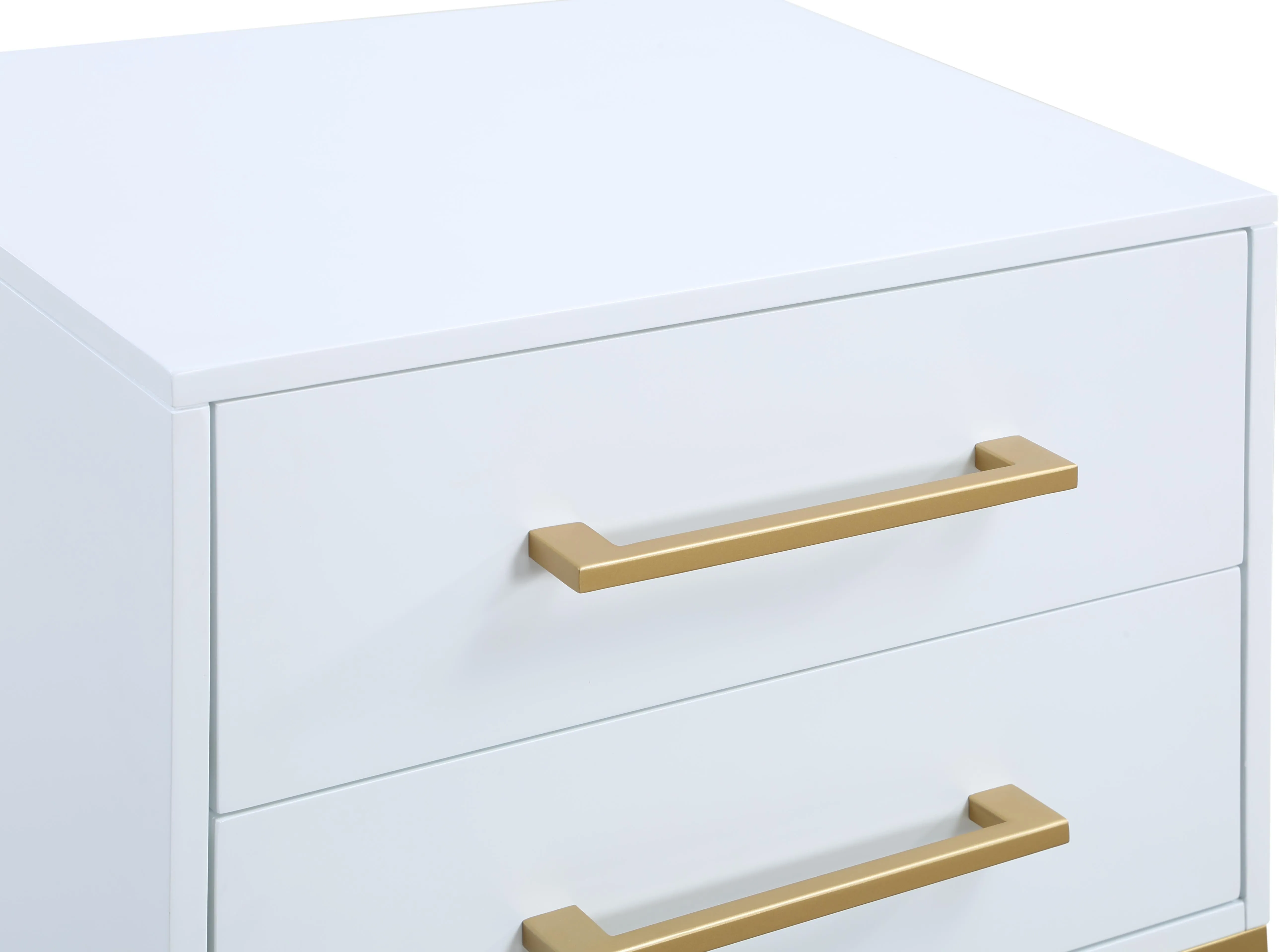 Maxine White / Gold Night Stand