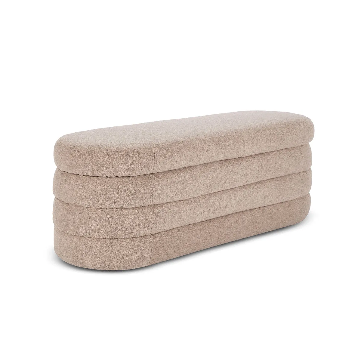 Mecca Fabric Oval Storage Ottoman