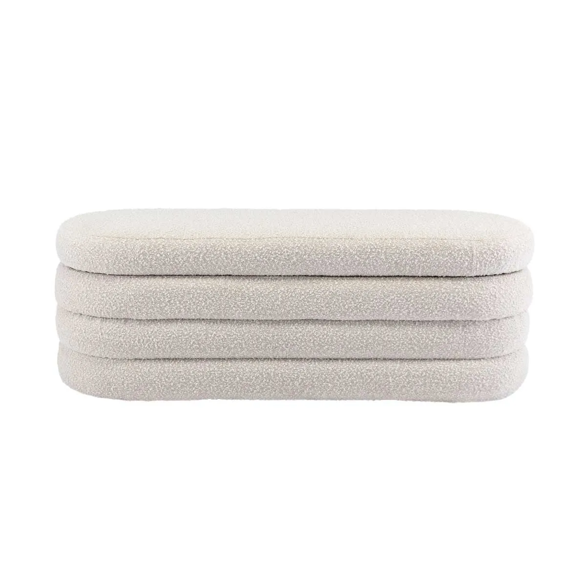 Mecca Fabric Oval Storage Ottoman