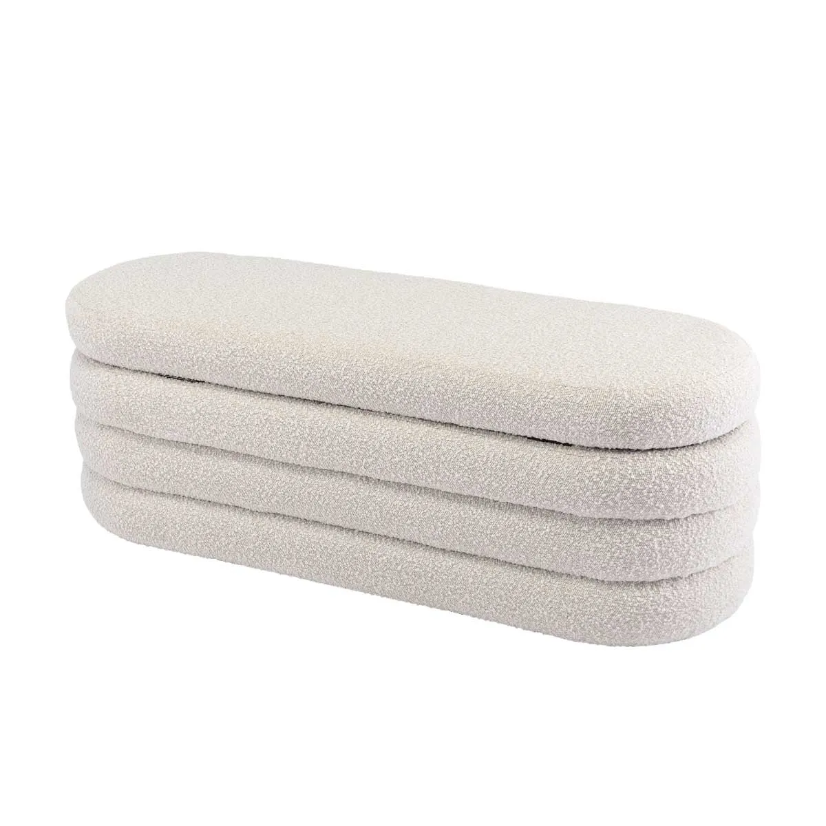 Mecca Fabric Oval Storage Ottoman