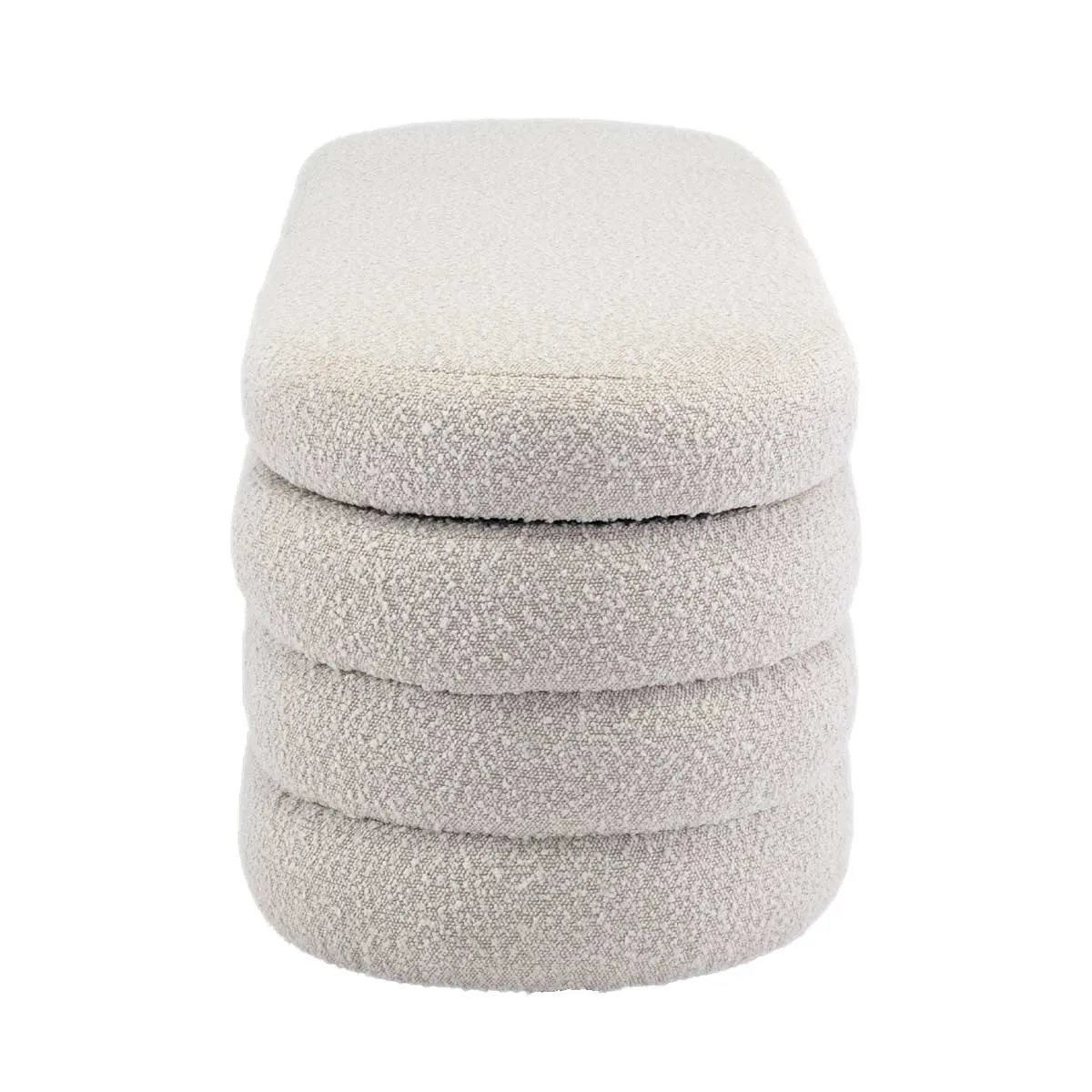 Mecca Fabric Oval Storage Ottoman