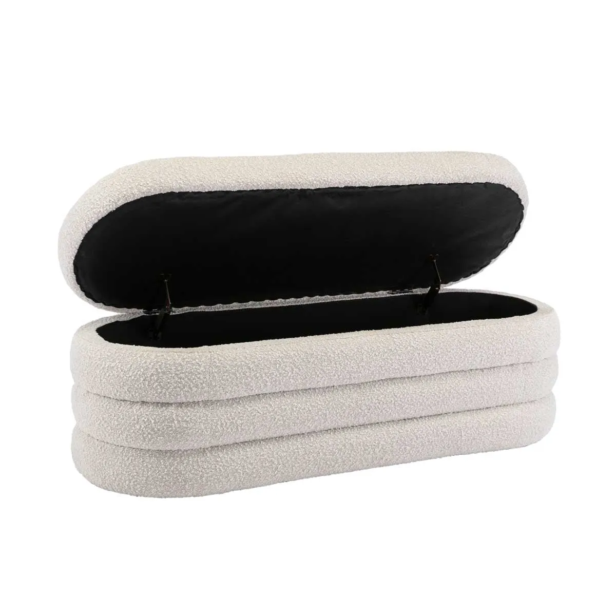 Mecca Fabric Oval Storage Ottoman