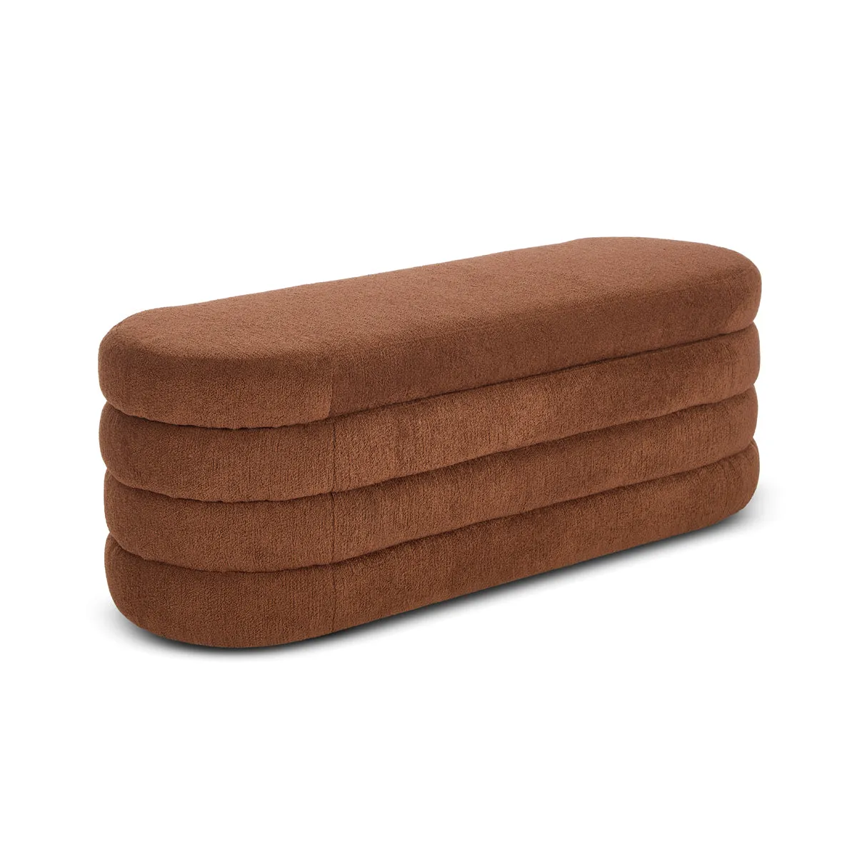 Mecca Fabric Oval Storage Ottoman