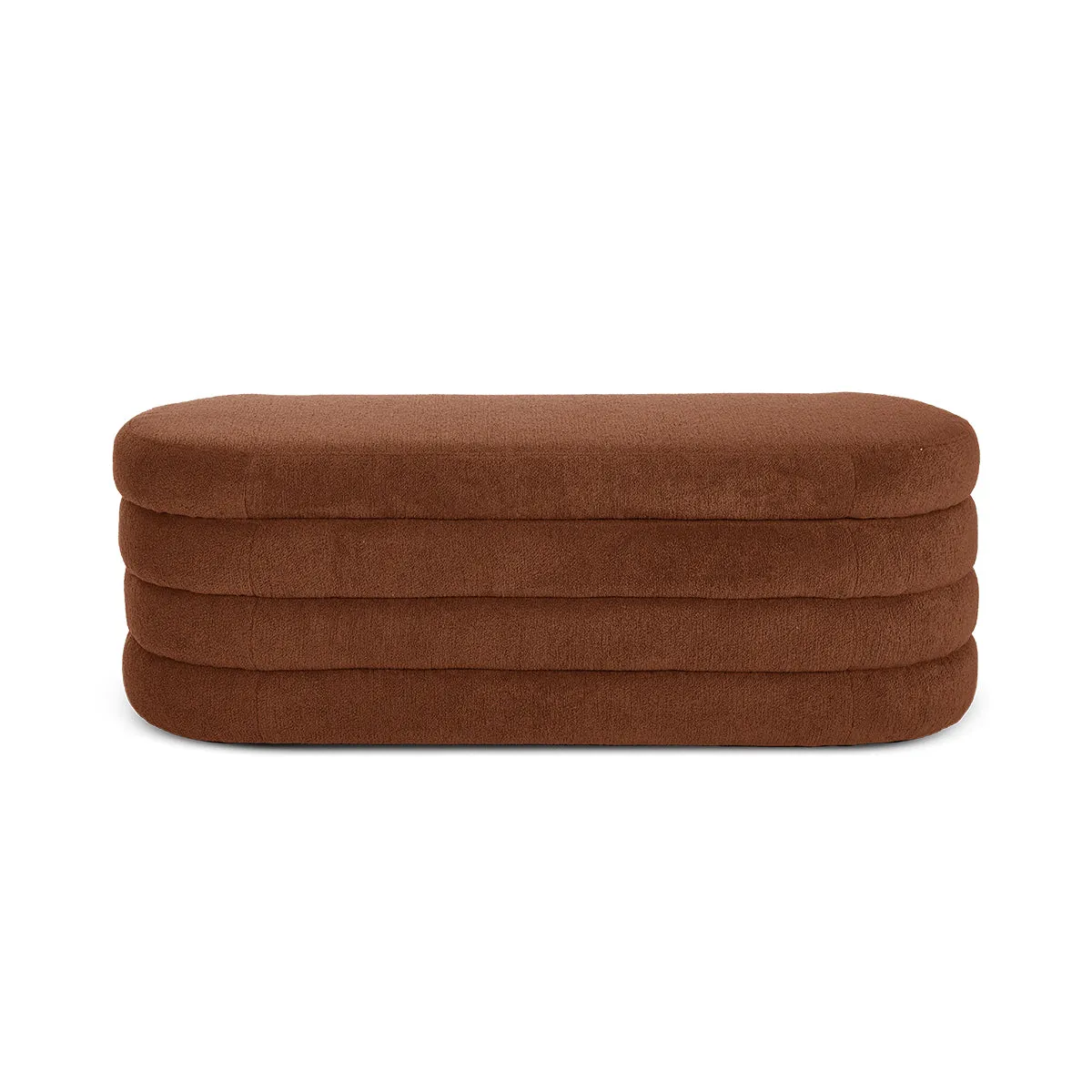 Mecca Fabric Oval Storage Ottoman