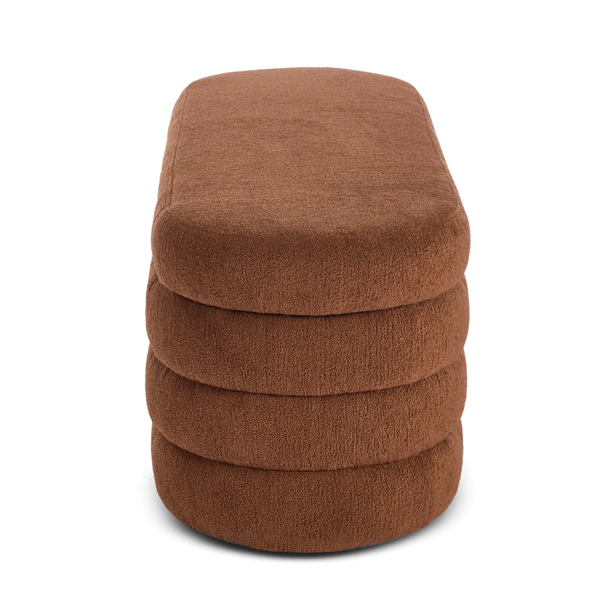 Mecca Fabric Oval Storage Ottoman