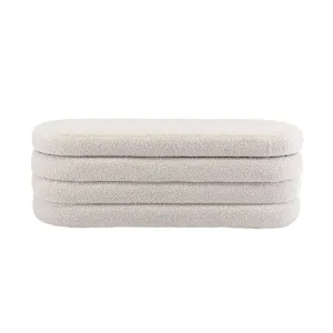 Mecca Fabric Oval Storage Ottoman