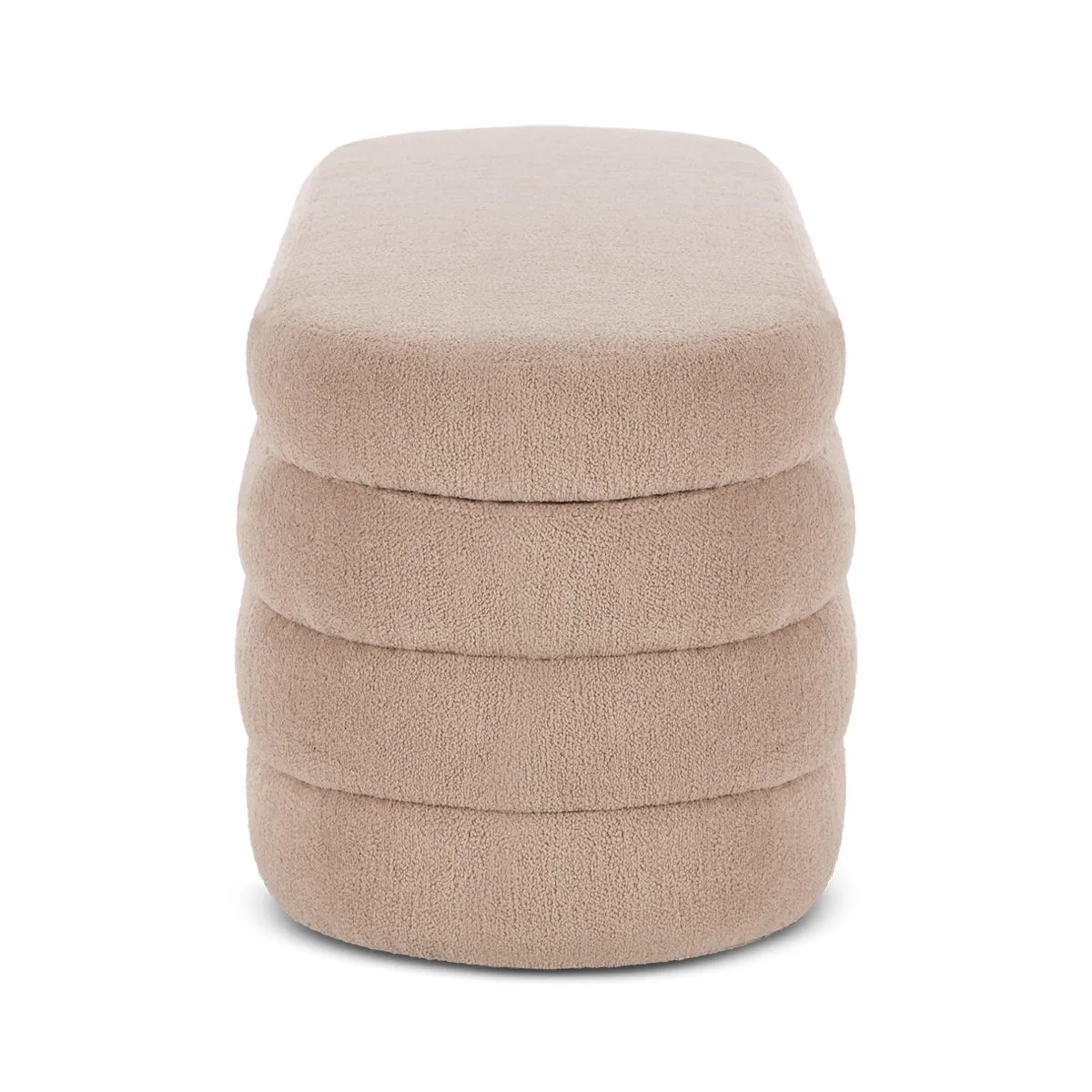 Mecca Fabric Oval Storage Ottoman