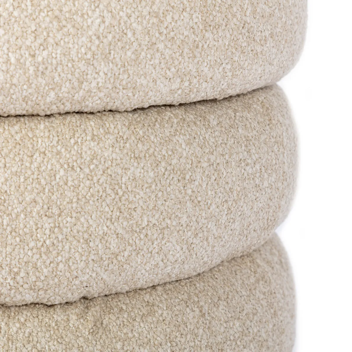 Mecca Fabric Round Storage Ottoman