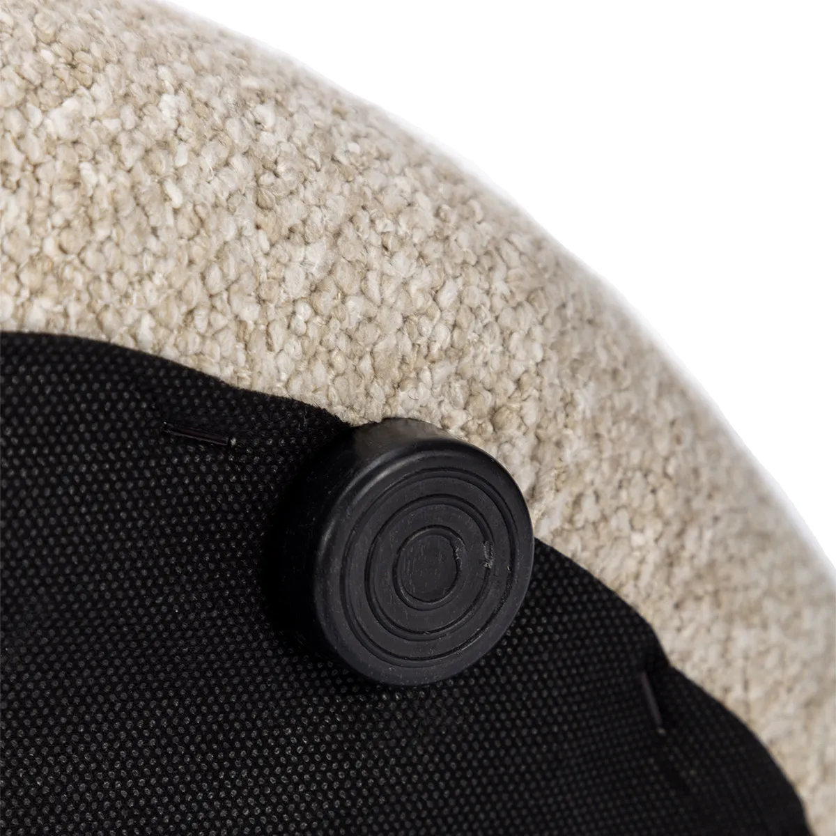 Mecca Fabric Round Storage Ottoman